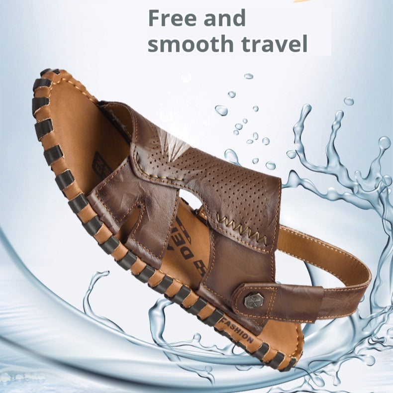 Pantoufles en cuir Casual Outdoor Beach