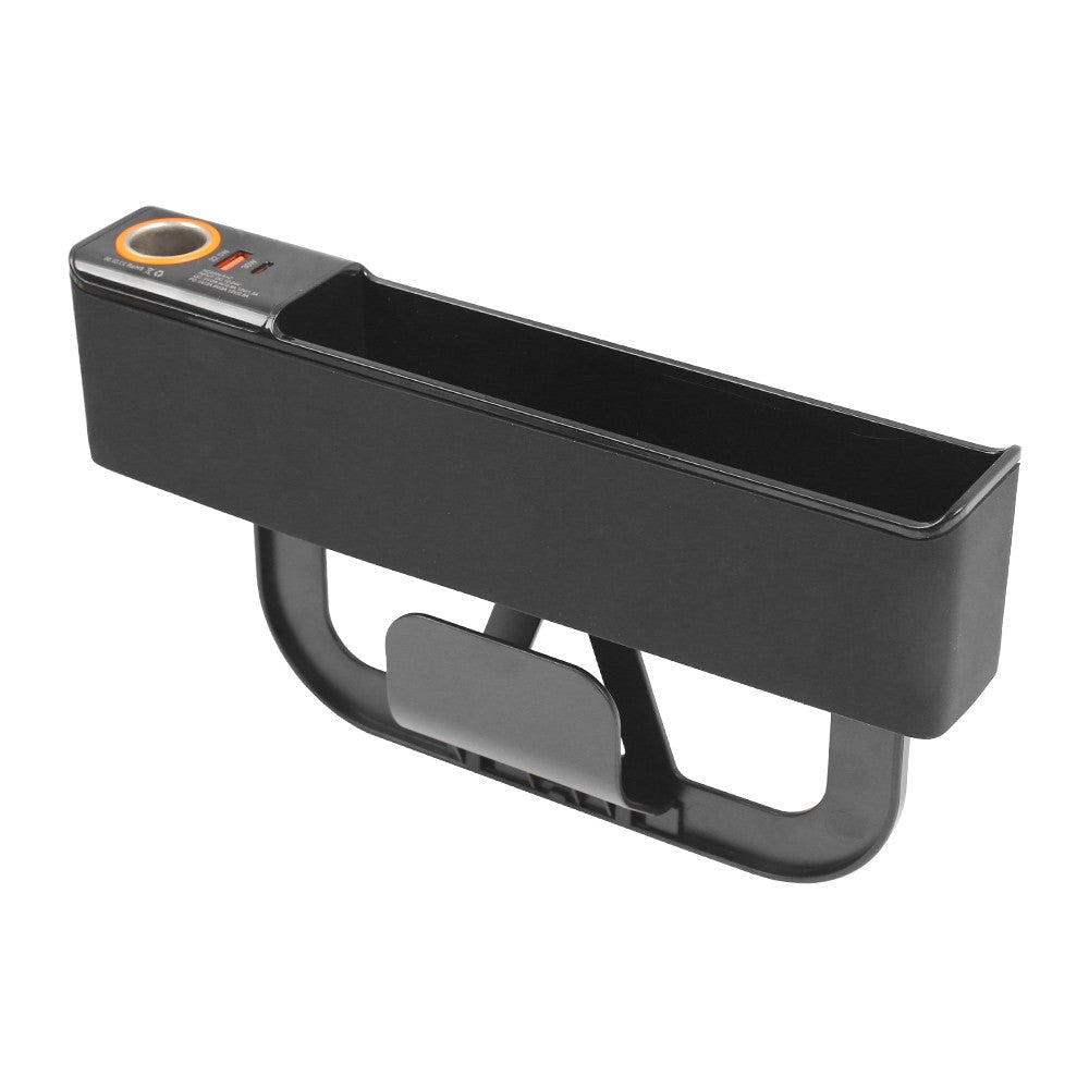 Siège de voiture Gap Filler Boîte de rangement de poche Organisateur avec câble de recharge double pour les clés de téléphone W