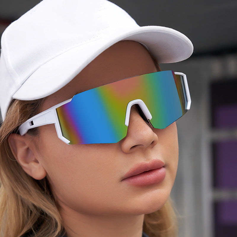 Lunettes d'oeil d'équitation Colorful Outdoor Women's European and American Style Conjoined Sunglass