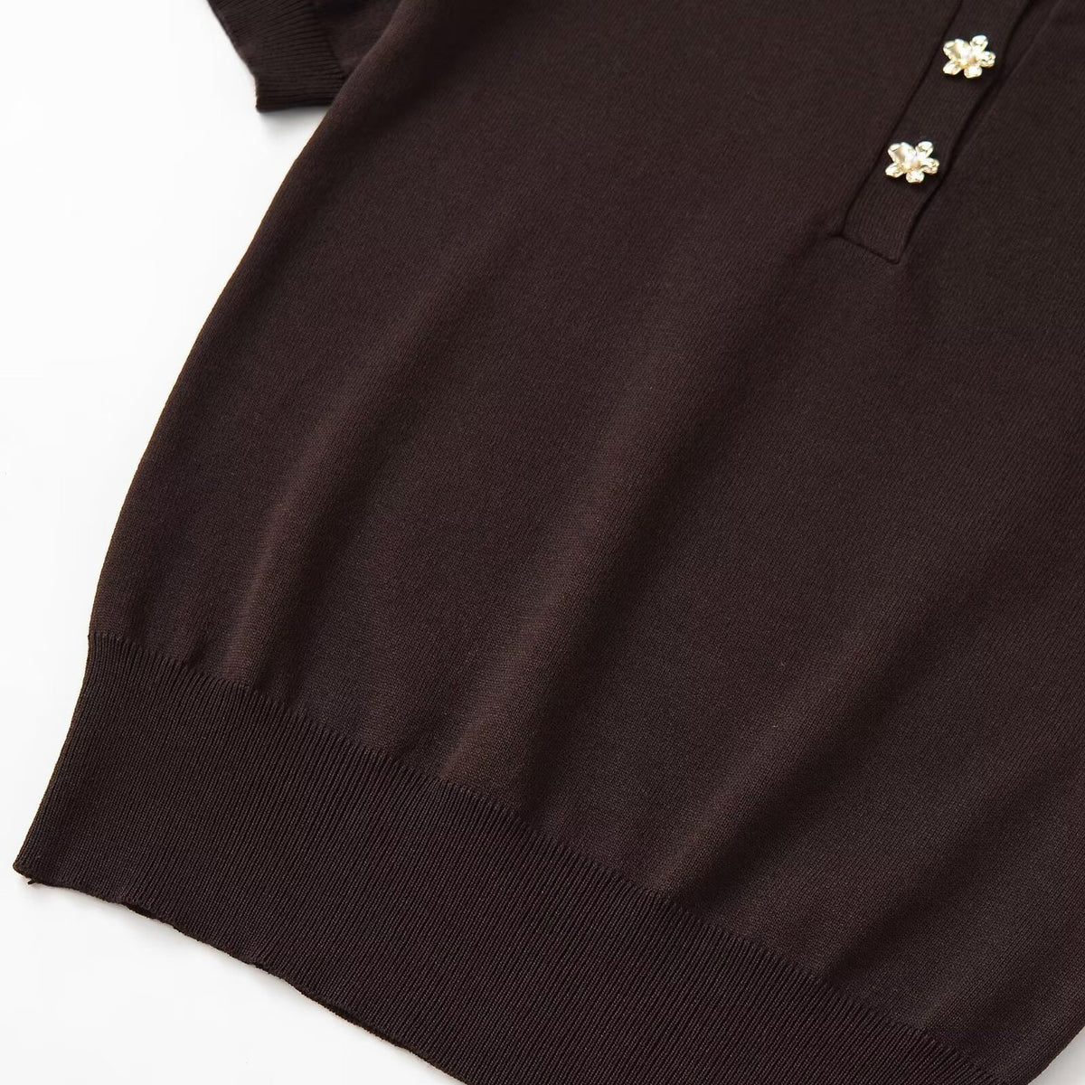 Femme Mode Versatile Manche courte Tricot Top