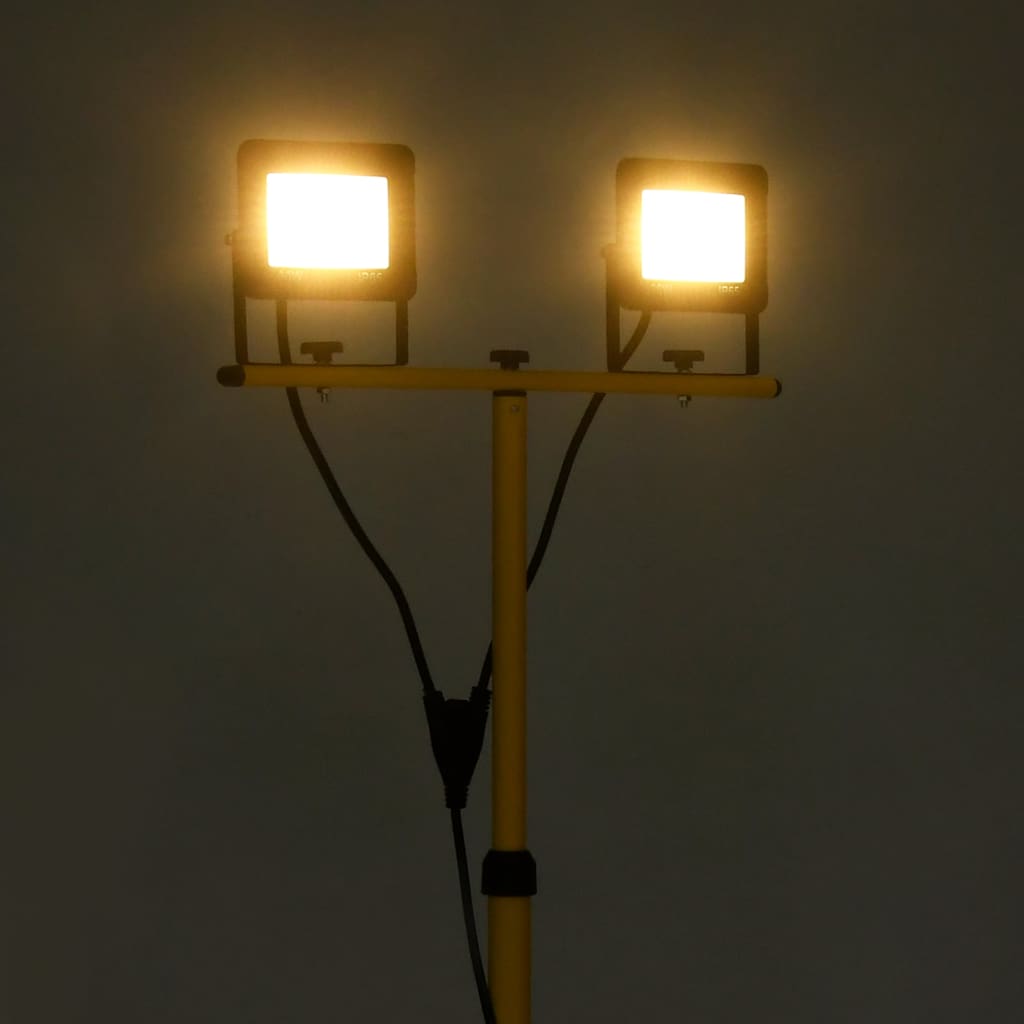 Projecteur LED avec trépied 2x30 W blanc chaud