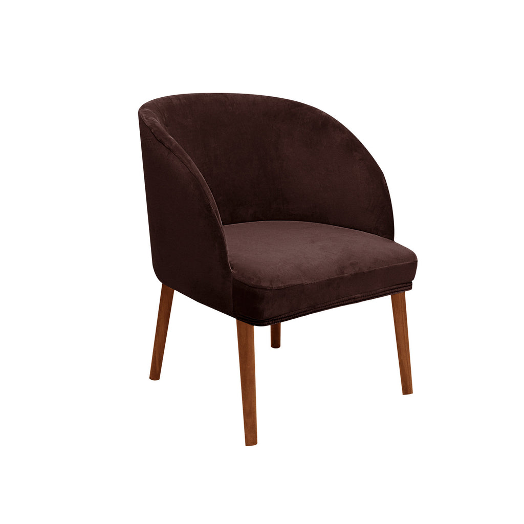 Couverture moderne de chaise à manger semi-circulaire Velvet
