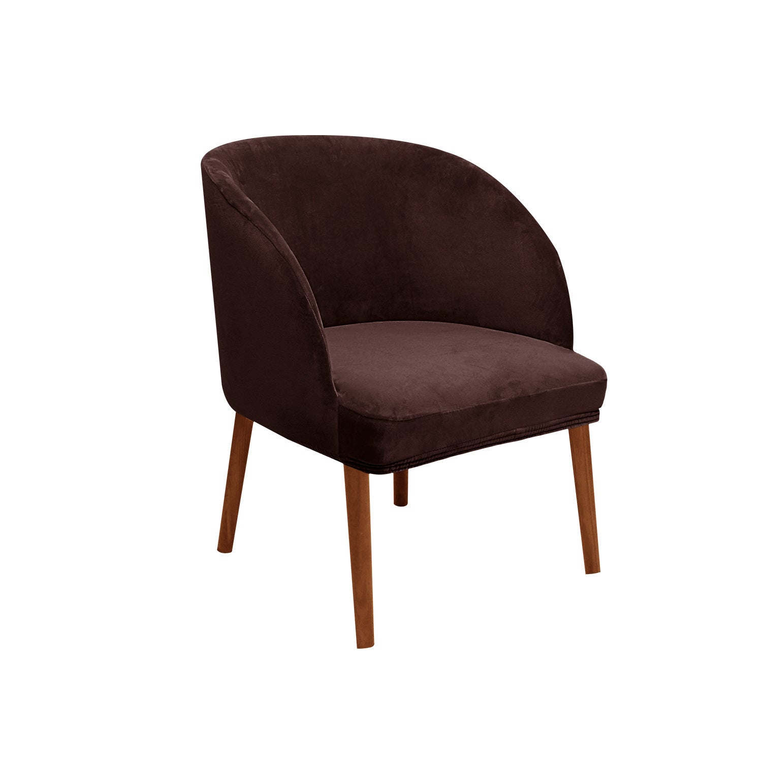 Couverture moderne de chaise à manger semi-circulaire Velvet
