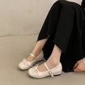 Style Ballet Mary Jane Femmes's Head Petit Cuir Chaussures Femmes Flat Bottom Soft Sol