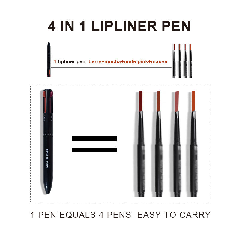 4 stylo de maquillage en 1 stylo de maquillage multifonctionnel avec eyeliner