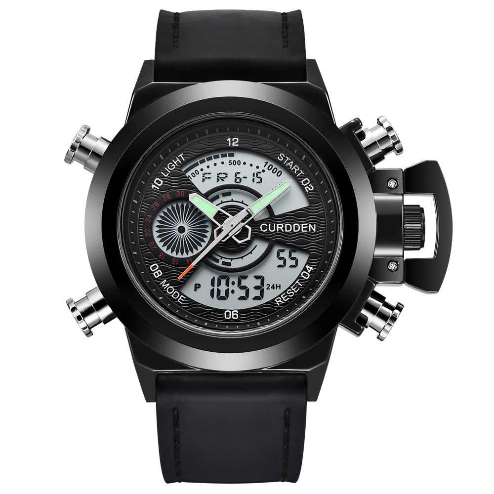 Fashion Belt Multi-Functional Double Display Sports Watch for Men