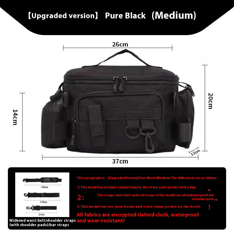 Équipement de pêche Luya Crossbody Sac de rangement multifonctionnel