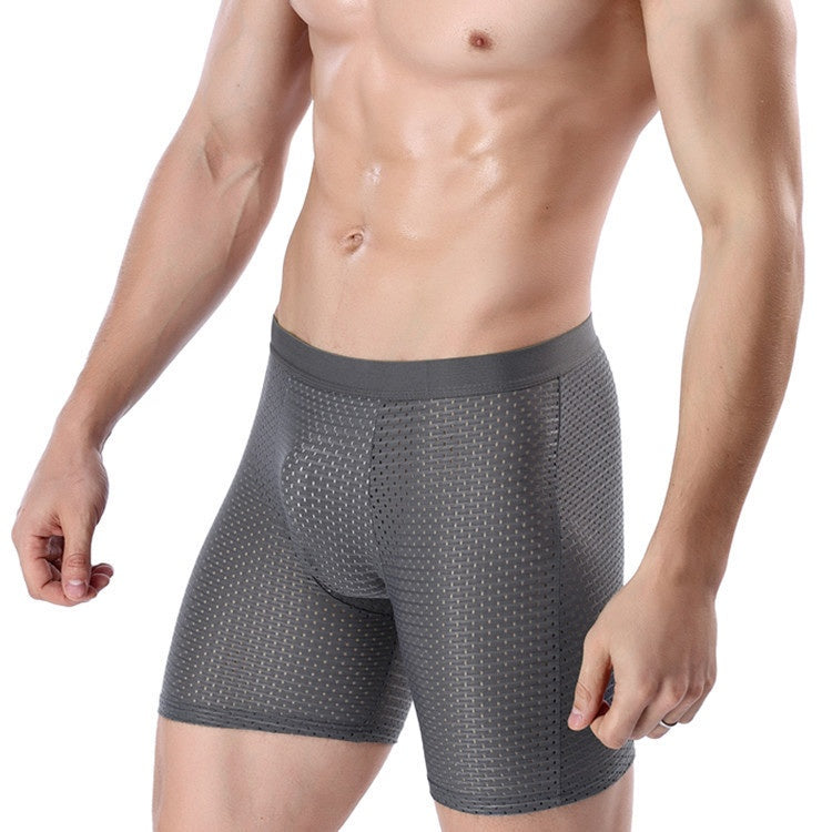 Sous-vêtements hommes Courants Version élargie de Boxer en soie glacée
