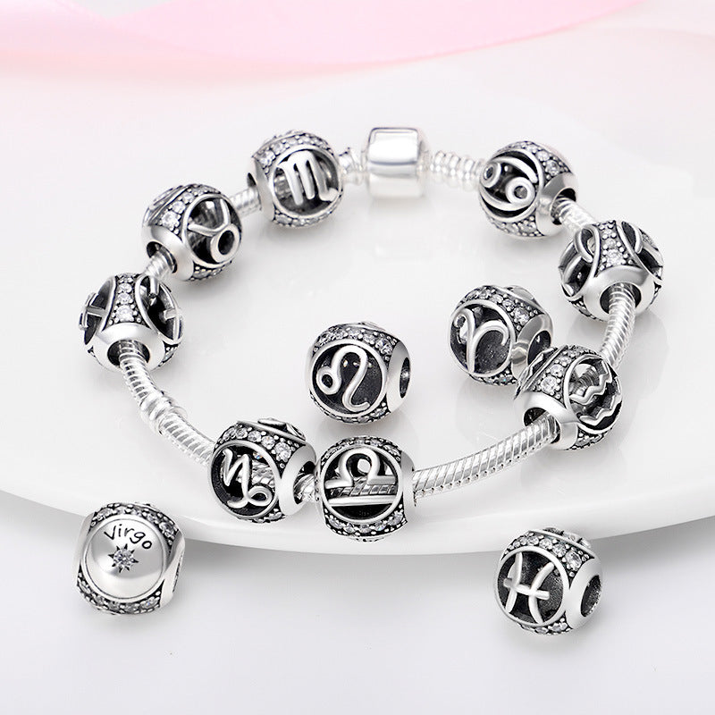 12 Accessoires de perles de signe zodiac pour bracelets bricolage