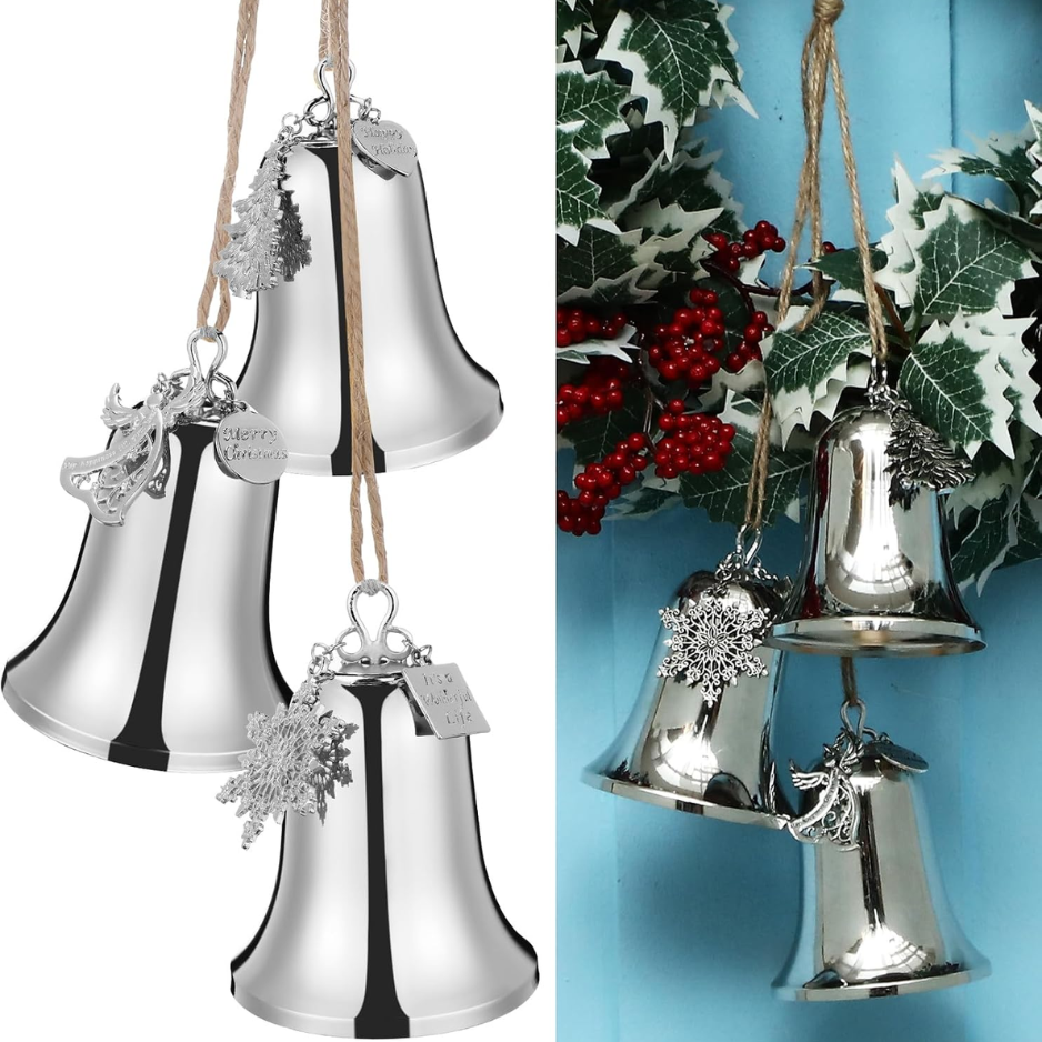 1 Ensemble de grands ornements de cloches de Noël