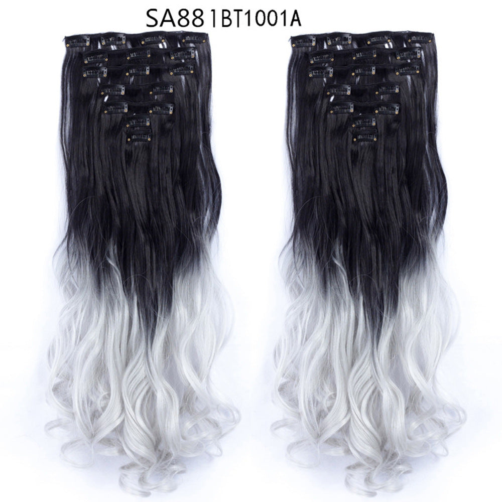 Long cheveux bouclés Rideau de soie haute température