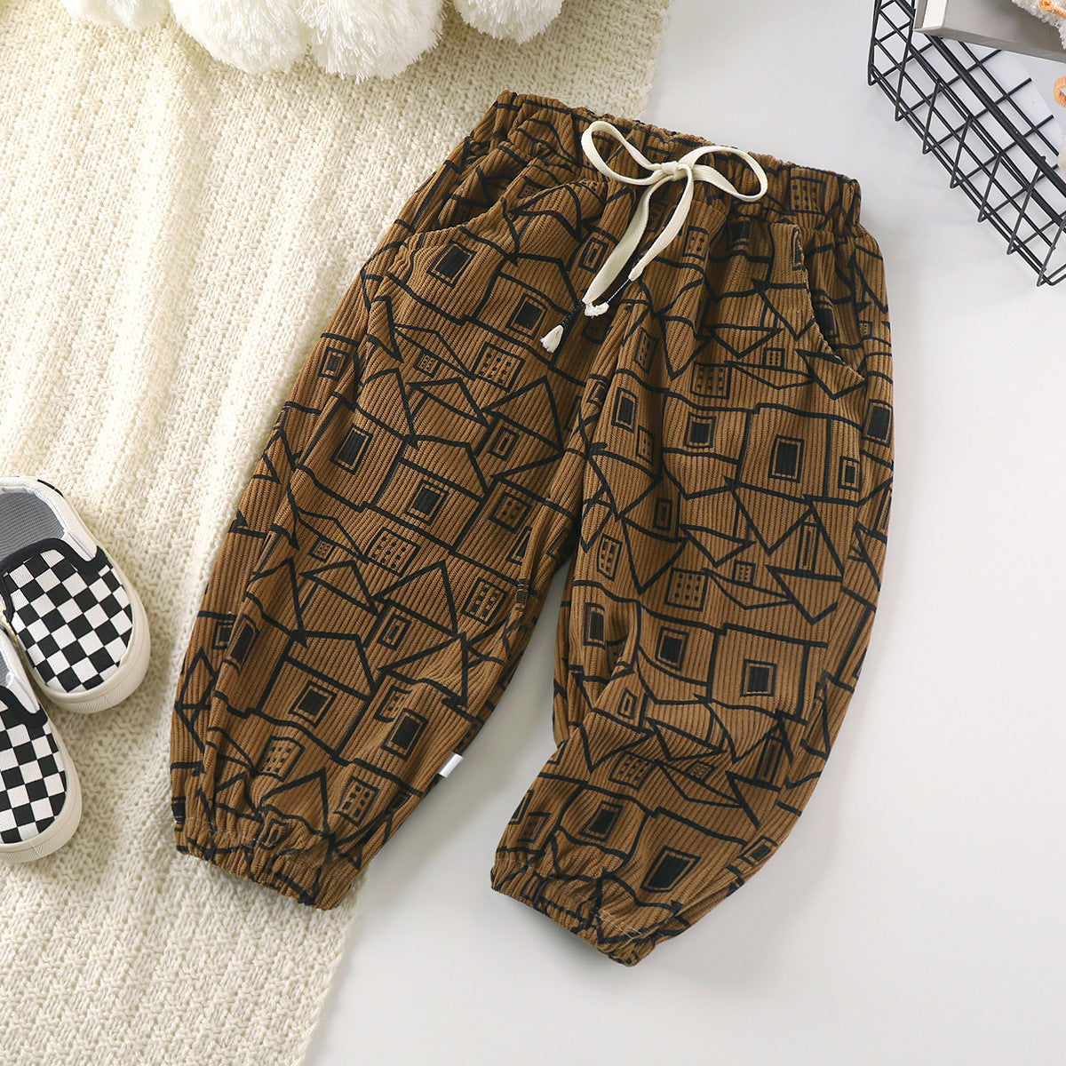 Rétro pour enfants Corduroy Style coréen Bloomers