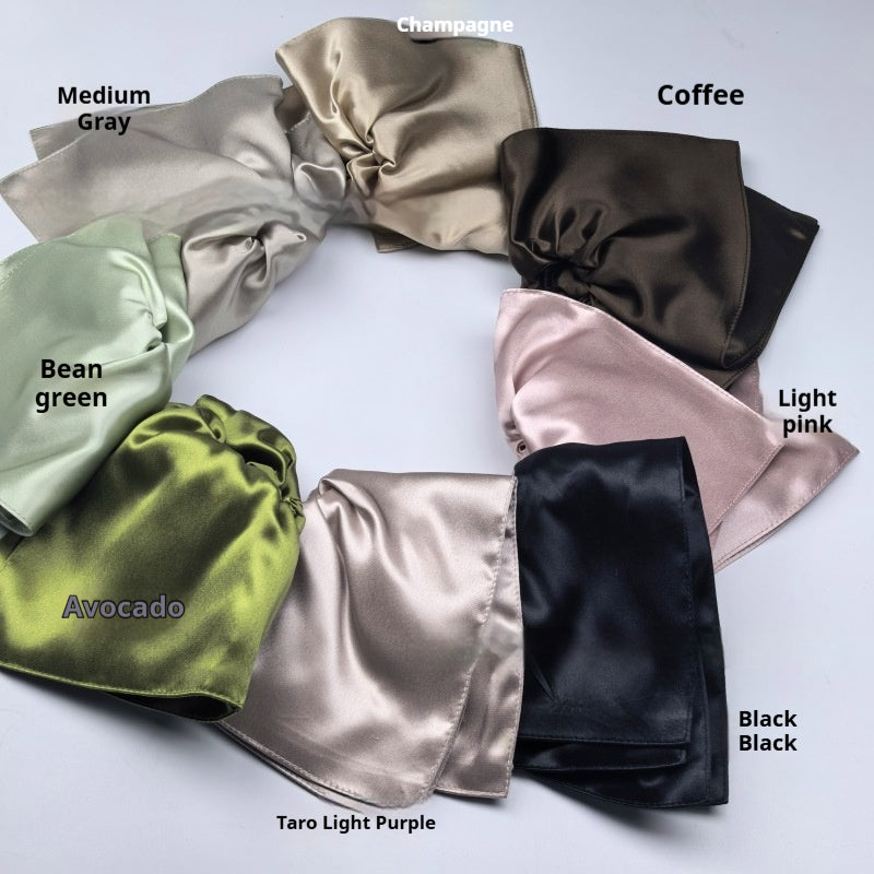 22mm Glossy Silk Square Hair Scarf