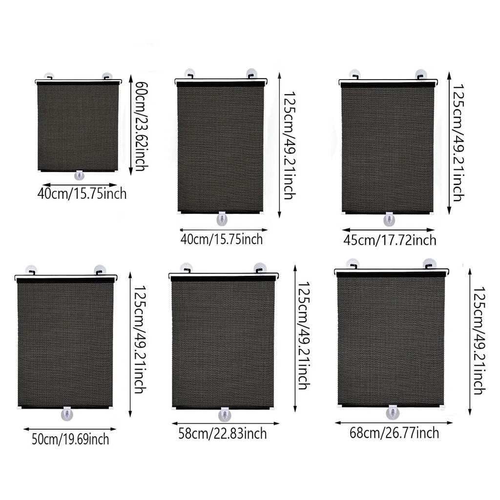 Shade de fenêtre avec 3 ventouses Isolation Blackout Blind Shade Couverture temporaire portable