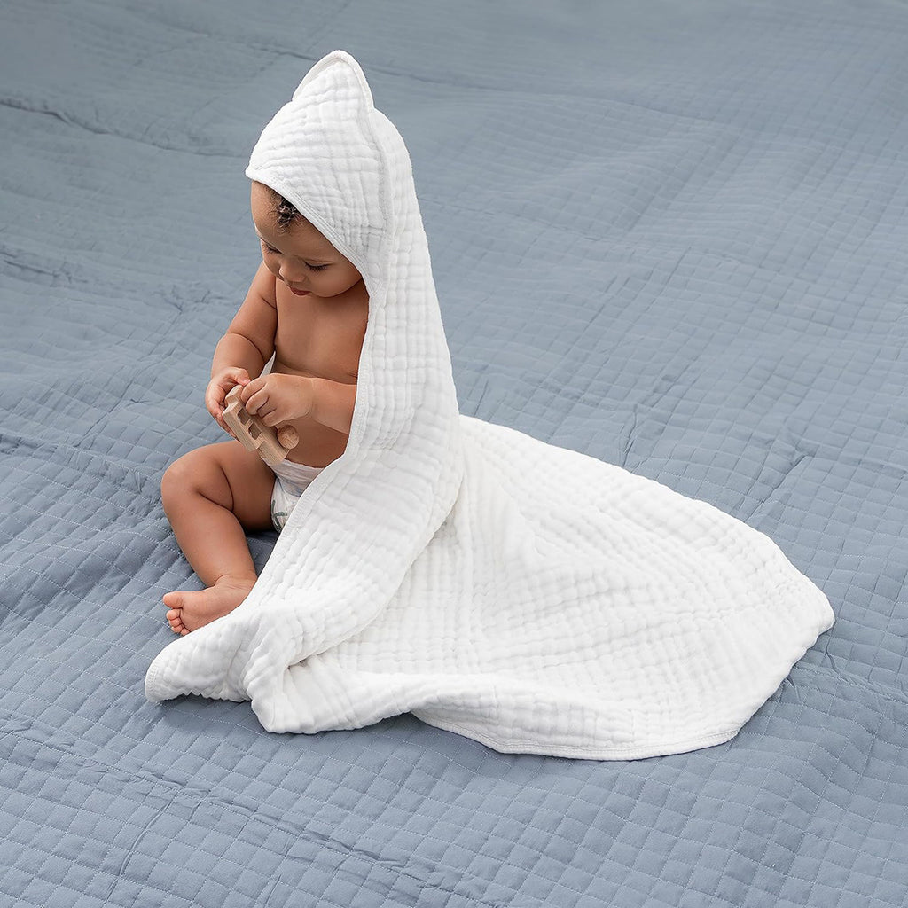 Serviette de bain à capuche 6 couches pour enfants