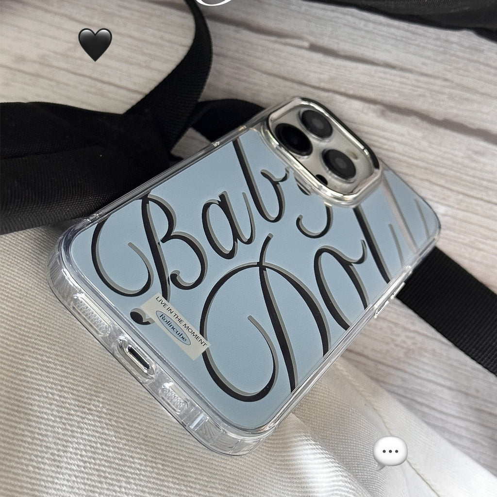 Téléphone mobile Protection Shell miroir Creative Ins Style Lettres anglaises