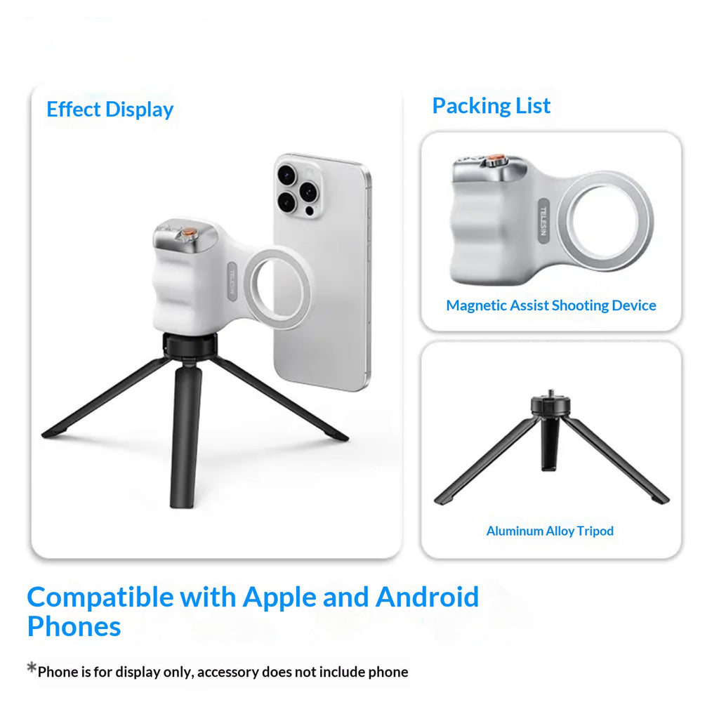 Poignée de photographie magnétique Bluetooth sans fil Aide à la caméra