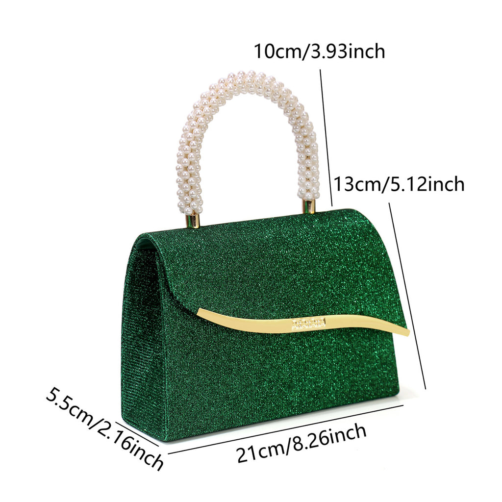 Petit sac carré avec détails de bande métallique