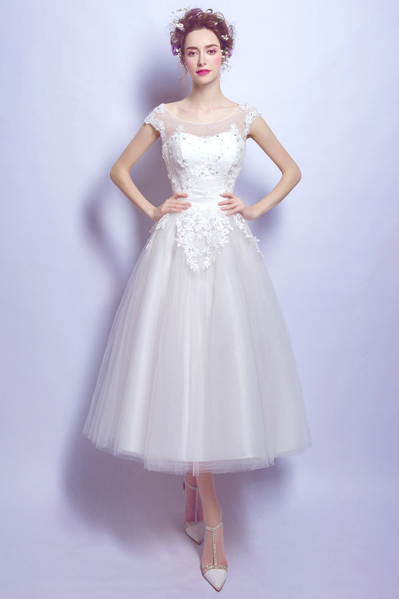 Robe de luxe blanche courte date