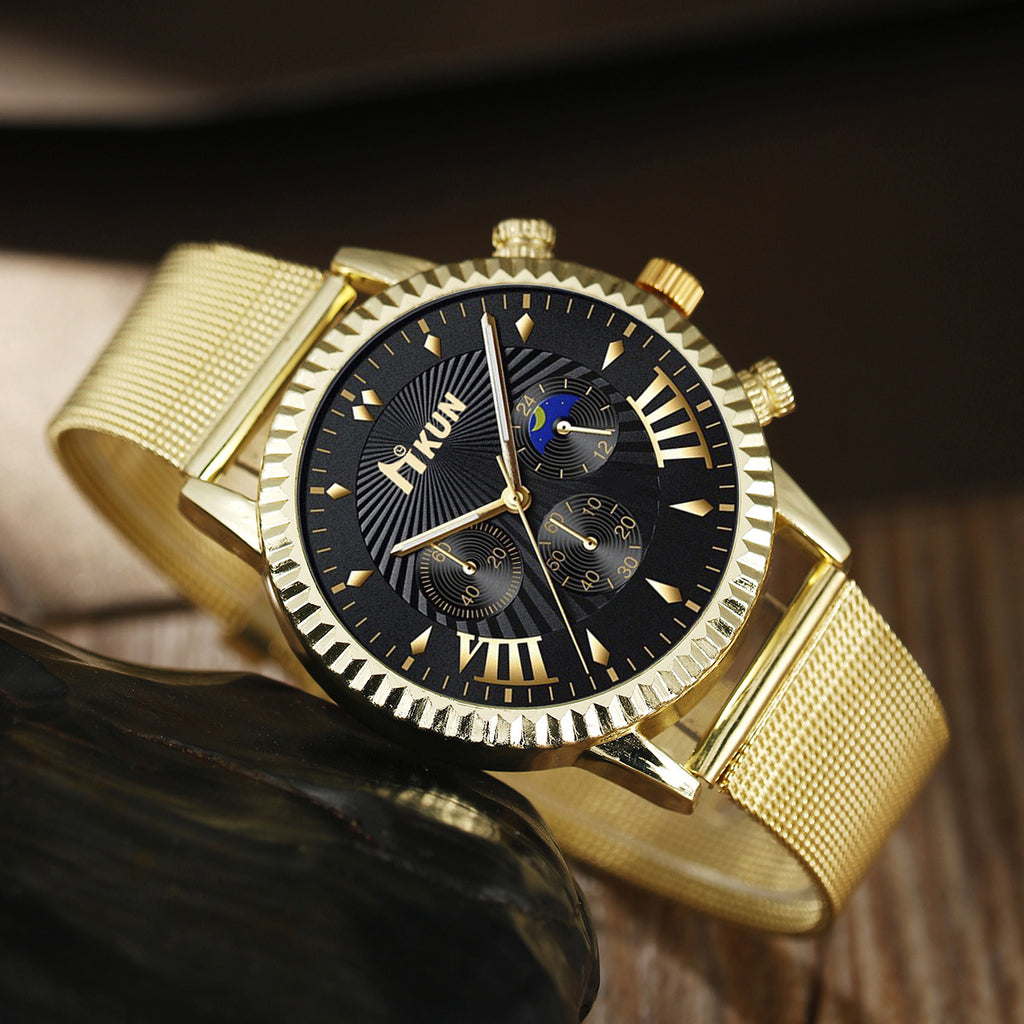 Fashion Trendy Sports Casual Hommes Montre Mesh Quartz