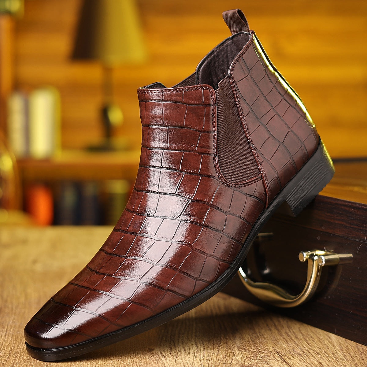 Chaussures en cuir élégantes haut de gamme pour hommes