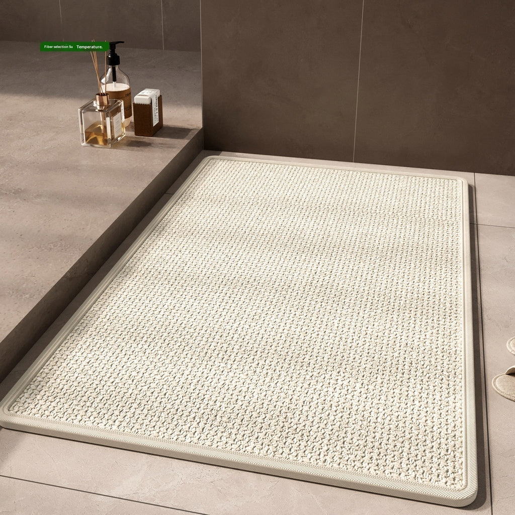 Tapis de porte d'entrée Tapis de bain antidérapant tissé en lin