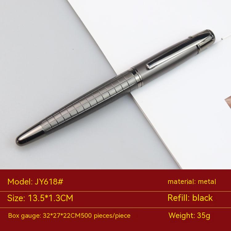 Stylo à rouleaux métalliques d'affaires Stylo à rouleaux gris bureau à base d'eau