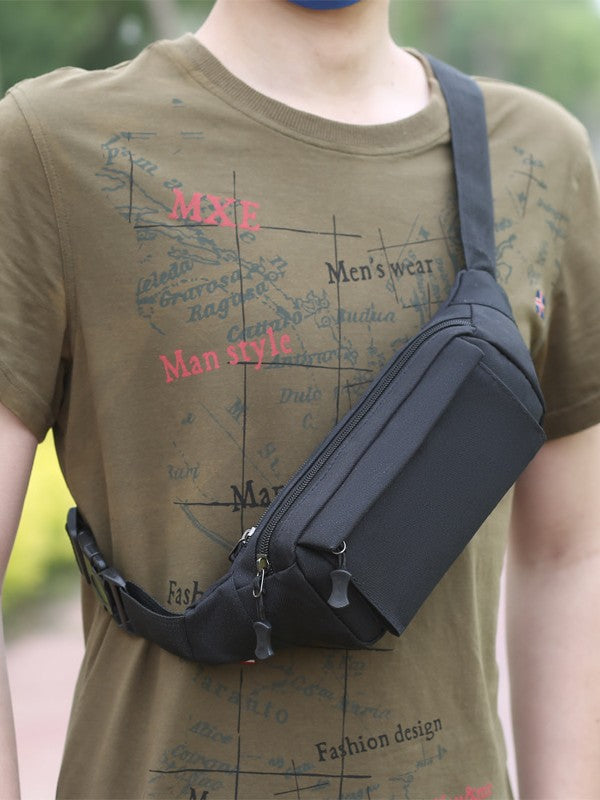 Sac de taille homme Sac de poitrine multifonctionnel Sports Casual
