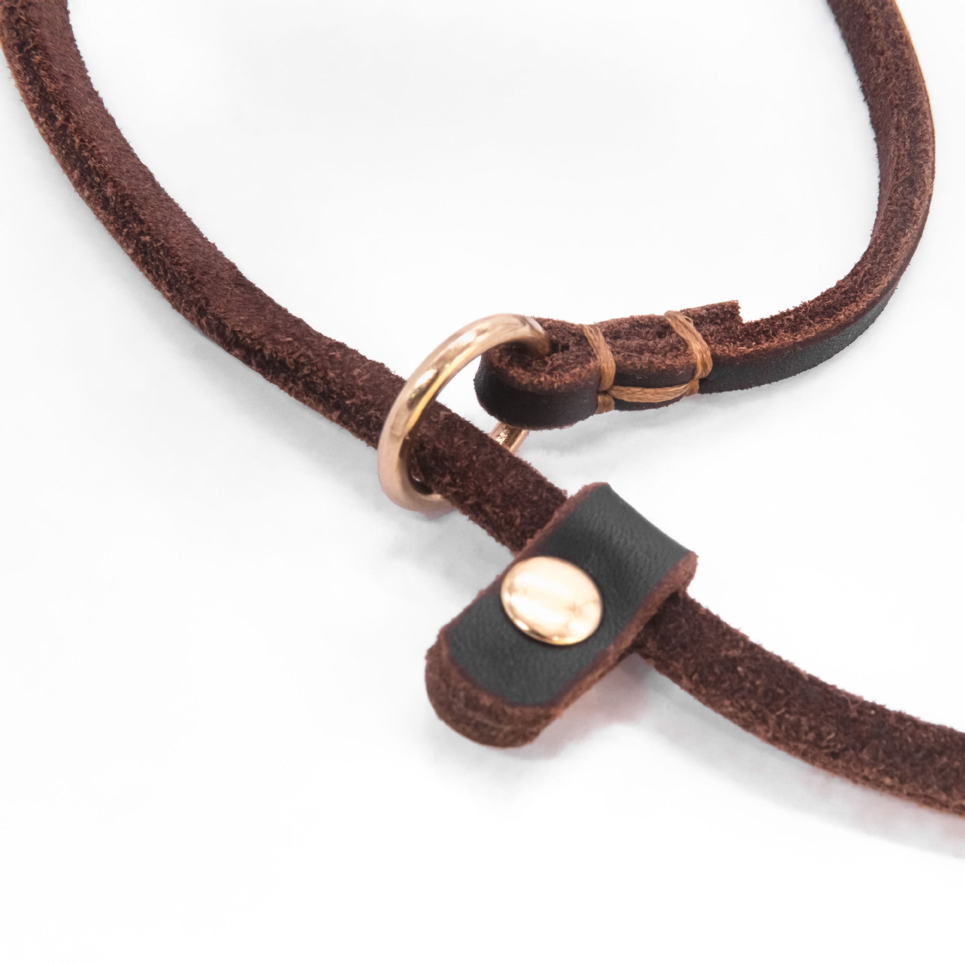 En cuir véritable tressé corde Cowhide chien laisse Pet entraînement laisse