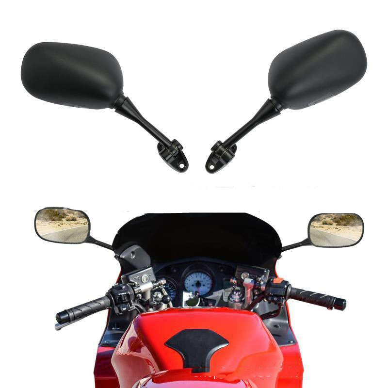 Rétroviseur miroir en plastique noir de moto