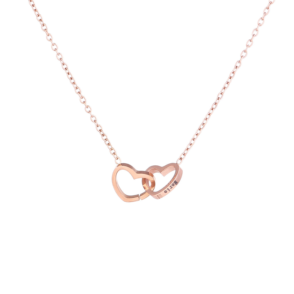Collier en acier inoxydable à chaîne croisée European and American Fashion