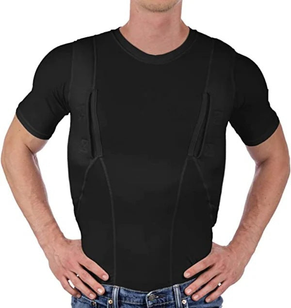 T-shirt trois dimensions pour homme Tissu de mesh ultra mince Spandex conçu pour le confort et la sécurité