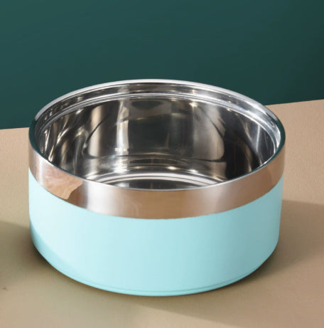 Sur mesure Double couche en acier inoxydable chien grande capacité animal alimentation et eau bol alimentaire