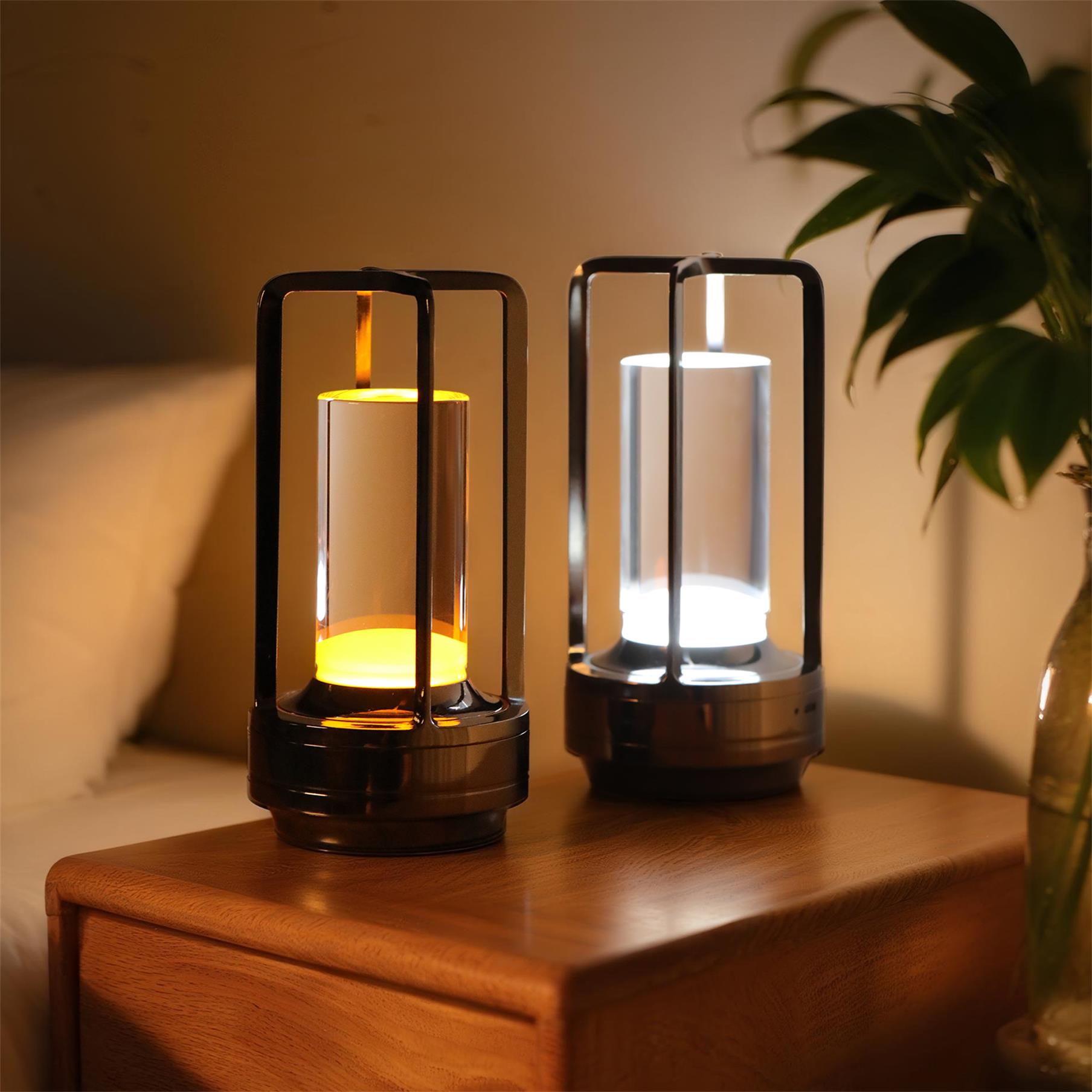 Lampe de table à commande tactile portable 2pcs avec batterie de 5000mAh