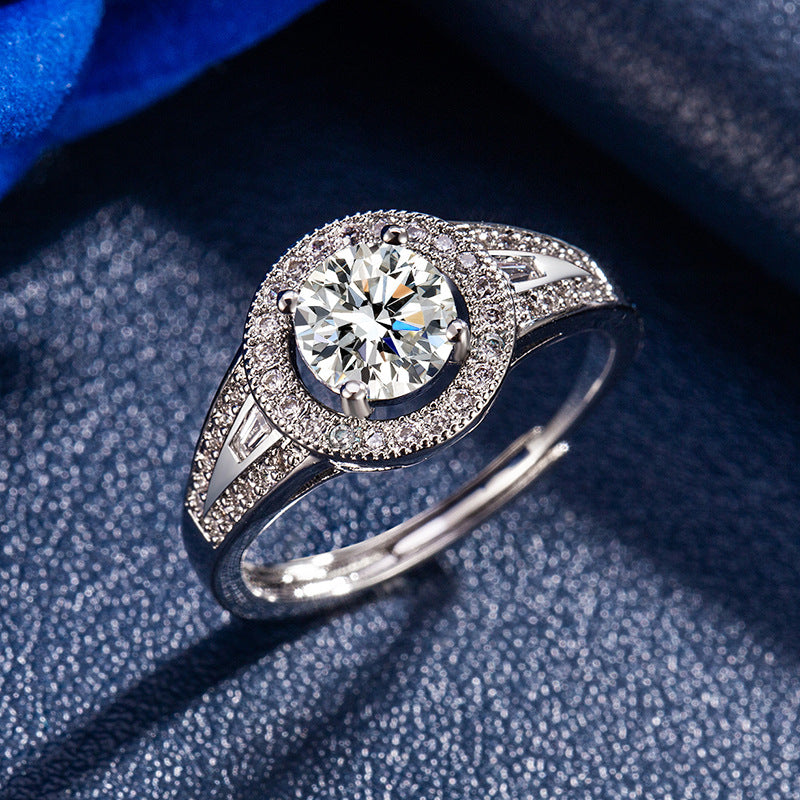 Anneau personnalisé de Zircon pour femmes