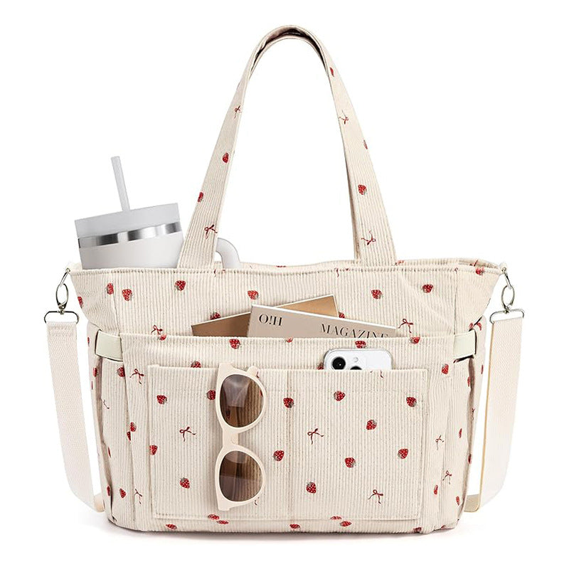 Feihong Plaid Tote Bag Design élégant Grande capacité