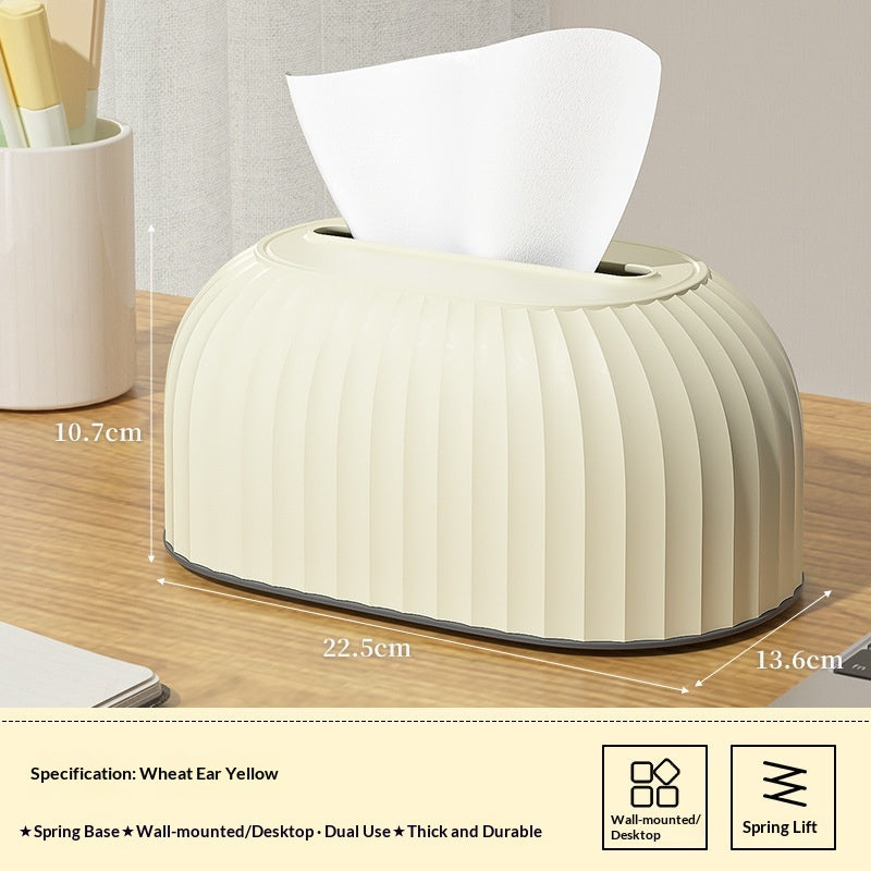 Boîte à tissu murale avec mécanisme de levage automatique à ressort