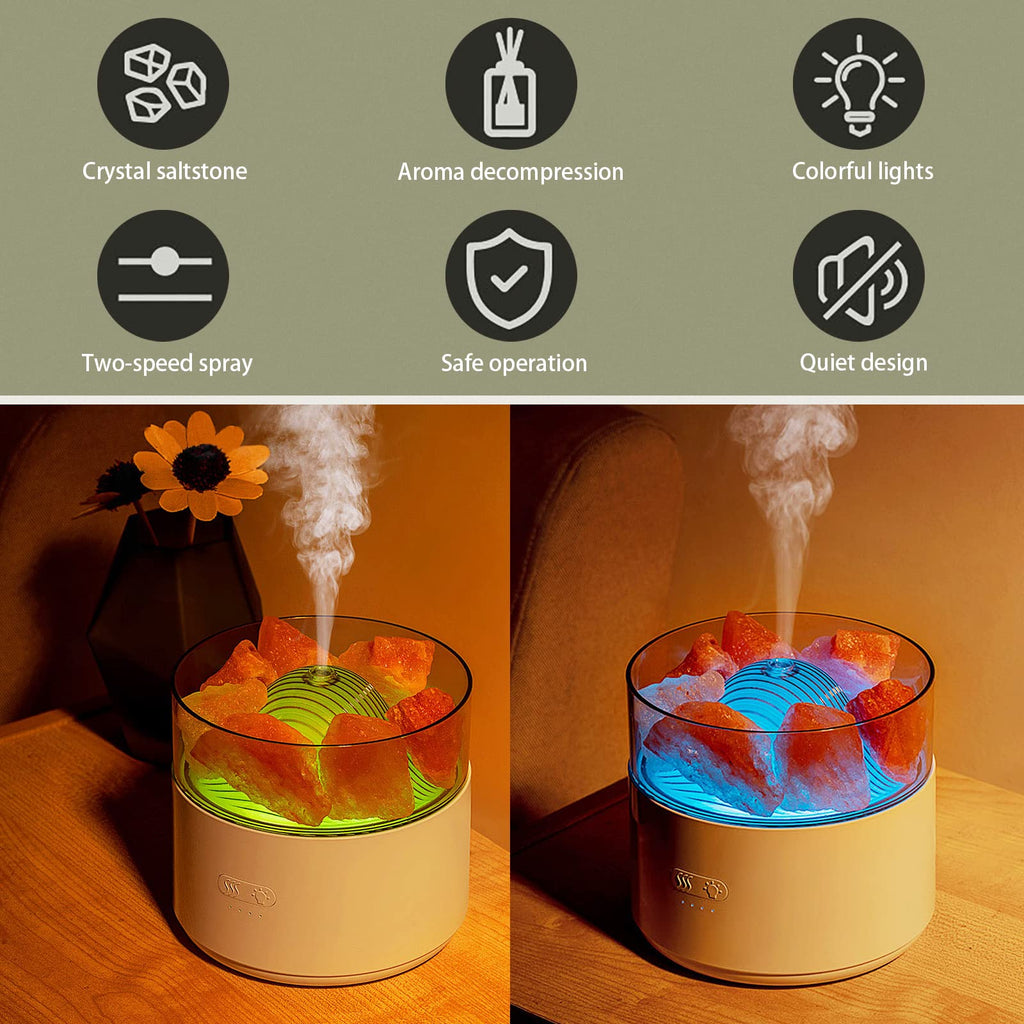 Cool-Mist Air Humidificateur Crystal Sel Aroma Diffuser Encens Machine Fogger Essen