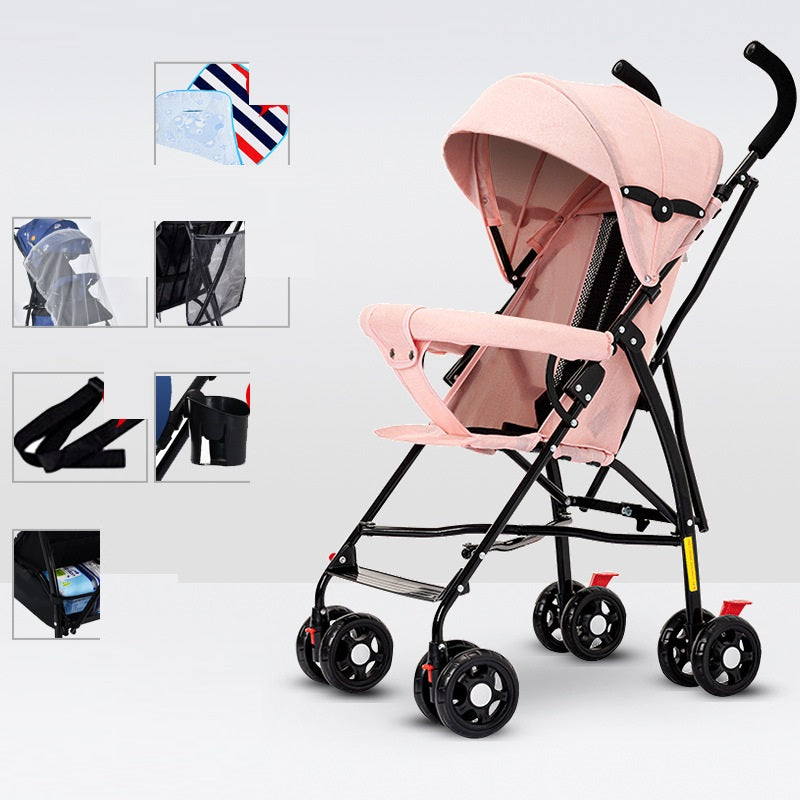 Assieds-toi et couche-toi Bébé Portable Pliant Simple Trolley