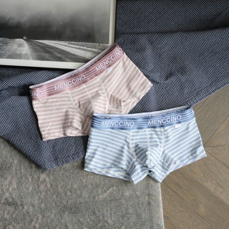 Coton Homme rayé Confortable Respirant Boxer Sport
