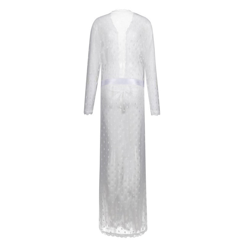 Polka Dot Lace Japanese Style Men's Bathrobe
