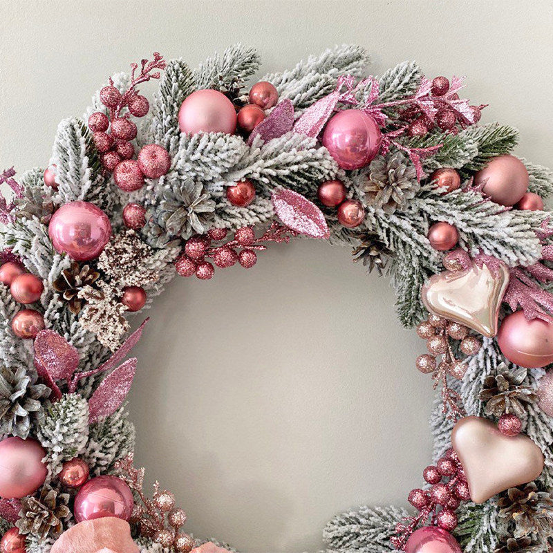 Wreath décoratif PE Flocked de Noël