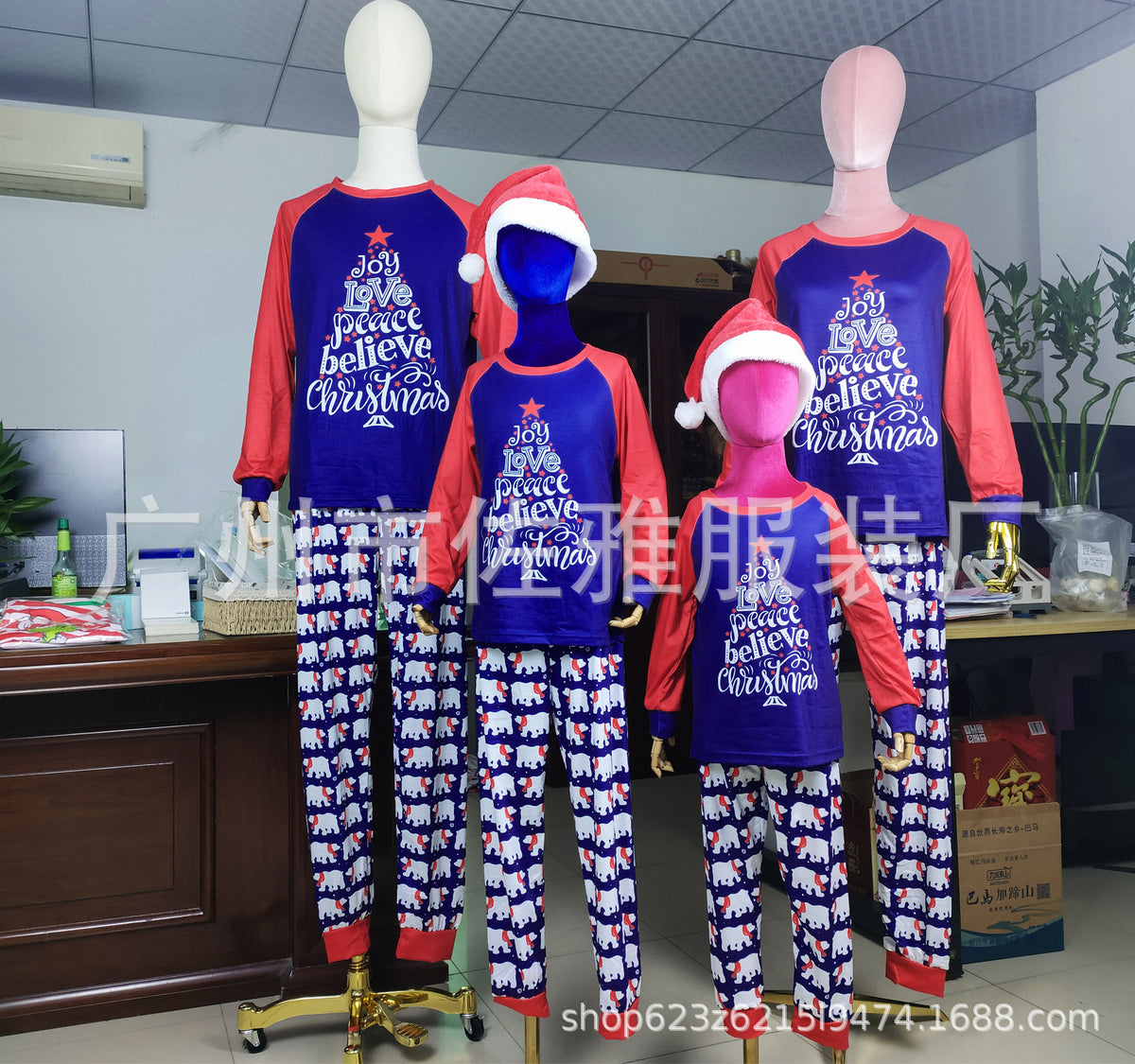 Christmas Halloween Parents and Kids Costumes Printing