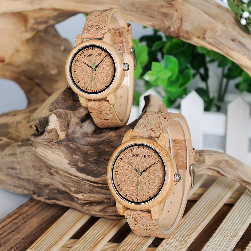 Montres en bambou et en bois