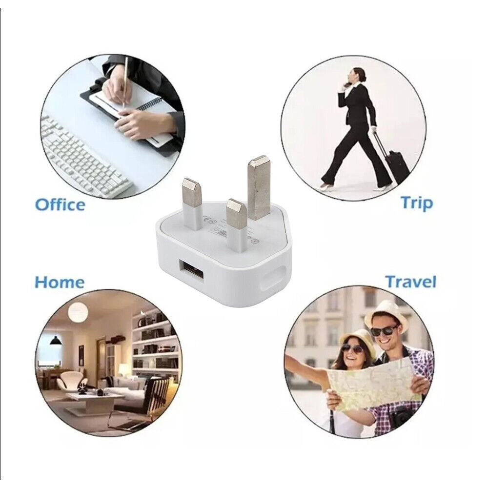 Adaptateur de secteur de prise USB 3 broches pour téléphones