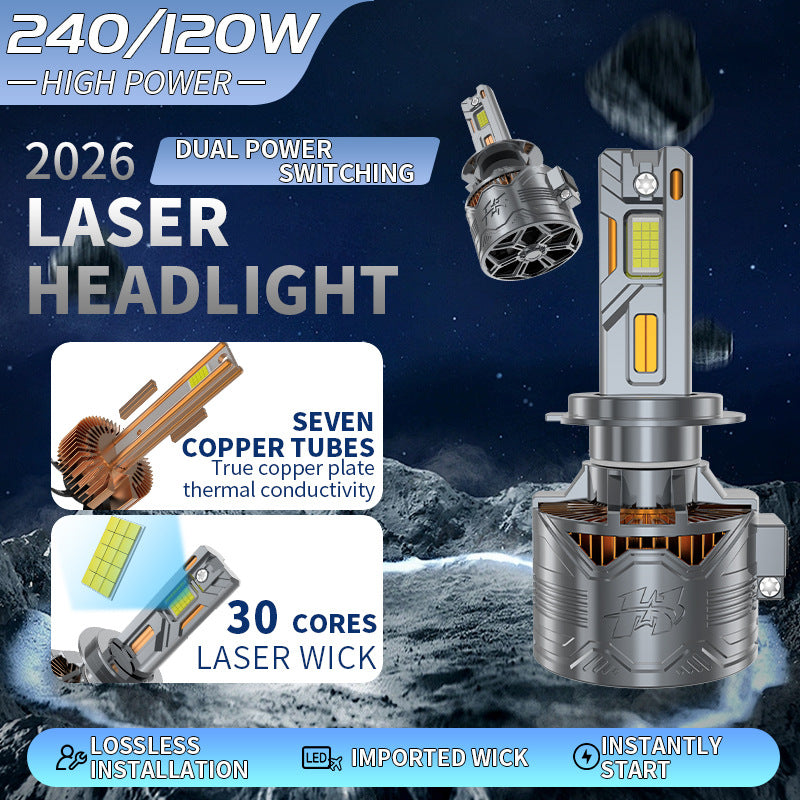 Transfrontalier Exclusive Supply of Ajustable Dual Power Car Led Headlights 7 Cuivre Tube La