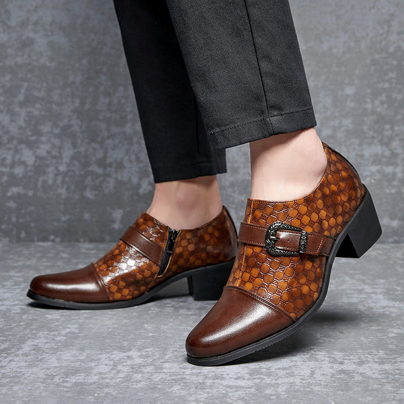 Chaussures Casual Fashionable Snakeskin Cuban Chaussures en cuir pour hommes