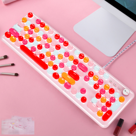 Macaron Clavier mécanique filé et jeu de souris de l'axe vert