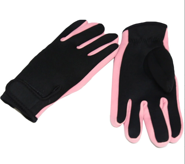 Gants extérieurs résistants à l'usure-noir + rose-L matériau plongeant-1 paire