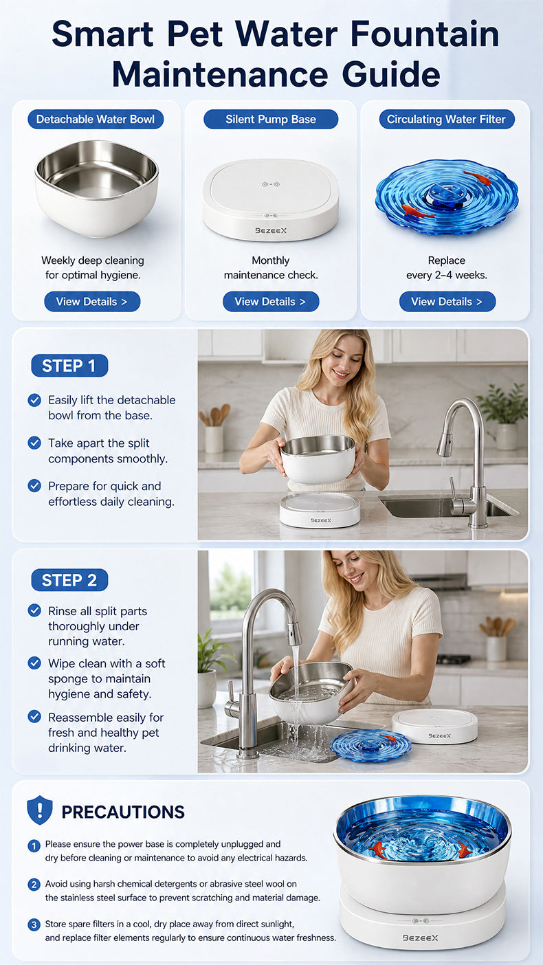 Fontaine d'eau pour animaux intelligents